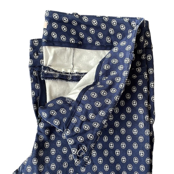 💙REVIEW Sz10 navy anchor capri 7/8 ankle length pants - Picture 3 of 9